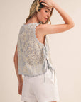 Floral Crochet Tank With Side Ties