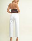 Scissor Cut Cuffed Wide Leg