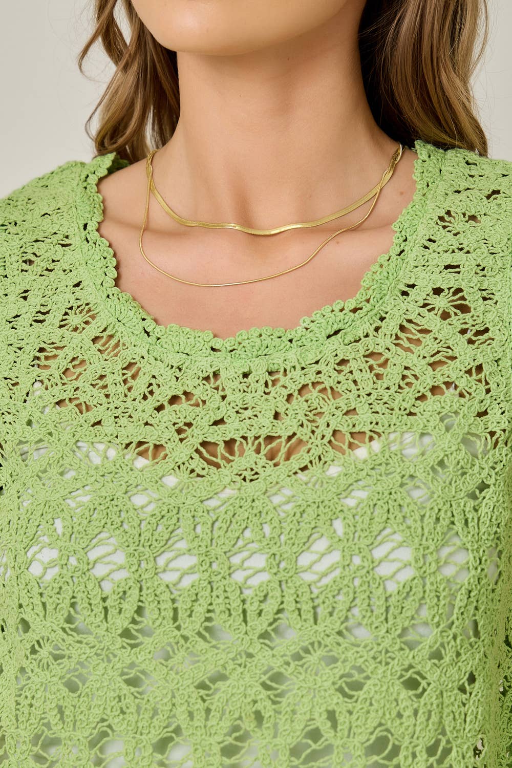 Crochet Scallop Hem Top