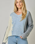 Sky Color Blocked Sweater
