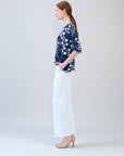 Clara Sunwoo Loose Cut Half Sleeve Top - Circle Splatter