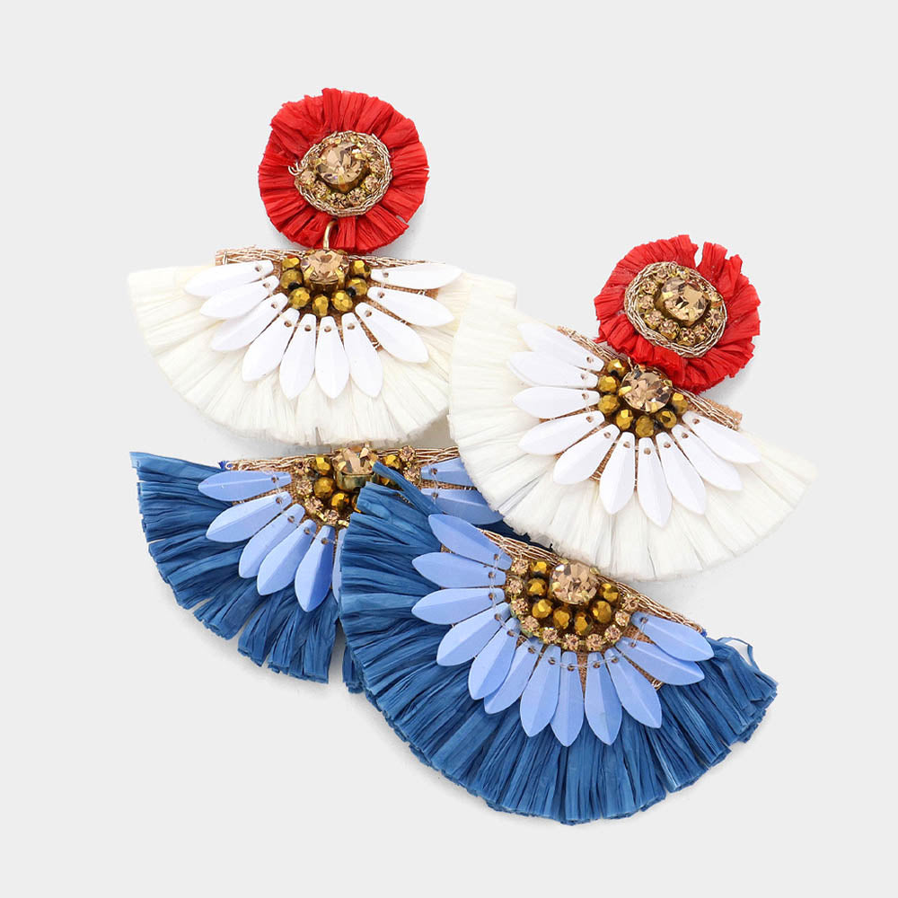 Raffia Floral Earrings