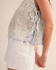 Floral Crochet Tank With Side Ties