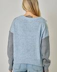 Sky Color Blocked Sweater