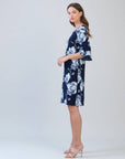 Tulip Cuff Back Tie Dress - Peony Blossom