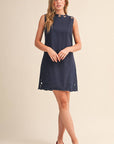 Embroidered Shift Dress