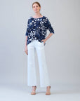 Clara Sunwoo Loose Cut Half Sleeve Top - Circle Splatter