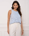 Anais Sleeveless Blue Lace Top