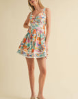 CUT OUT LACE TRIM DRESS