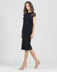 Clara Sunwoo Mesh Cap Sleeve Midi Dress