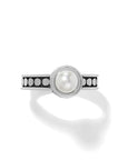 Pebble Dot Pearl Slim Band Ring