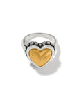 Pretty Tough Bold Heart Two Tone Ring