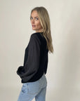 Janie Satin Sleeve Top