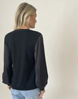 Janie Satin Sleeve Top