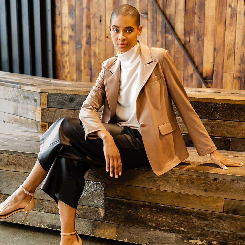 Clara Sunwoo Liquid Leather Blazer