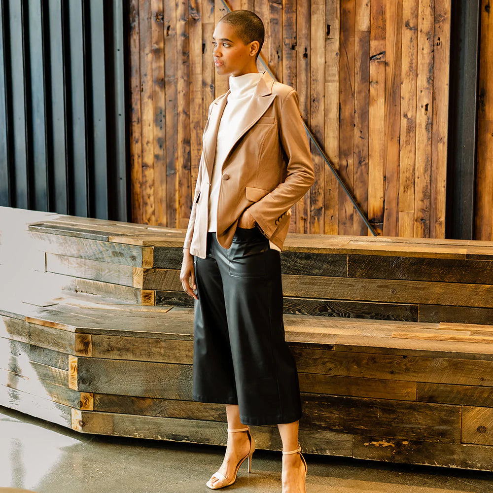Clara Sunwoo Liquid Leather Blazer